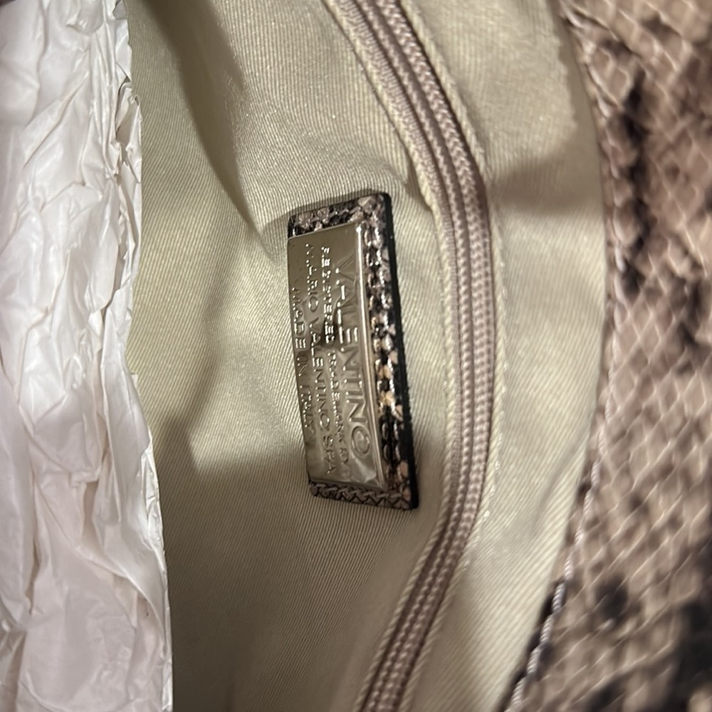 NWT Mario Valentino snake print leather shoulder bag - Picture 8 of 14
